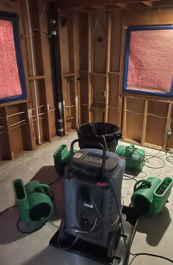 Burst pipe flooding a Baldwin Park home