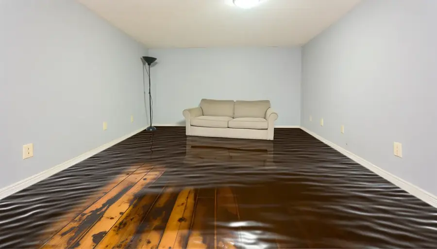 Slab leak water damage on a Baldwin Park floor